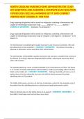 NORTH CAROLINA NURSING HOME ADMINISTRATOR STUDY SET QUESTIONS AND ANSWERS A COMPLETE EXAM SOLUTION COVERS 2024&sol;2025 ALL ANSWERS GET IT 100&percnt; CORRECT VERIFIED BEST GRADED A&plus; FOR PASS
