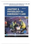 TEST BANK For Anatomy and Physiology for Emergency Care&comma; 3rd Edition By Bledsoe&vert; Verified Chapter's 1 - 20 &vert; Complete With Questions And Verified Solutions&period;