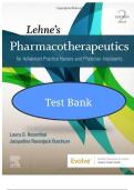 Test Bank For Lehnes Pharmacotherapeutics For Advanced Practice Nurses And Physician Assistants 2nd Edition Rosenthal All Chapters&lbrack;1-92&rsqb; Latest Version