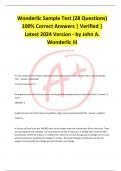  Wonderlic Sample Test &ndash; 2024 Edition with 100&percnt; Correct Answers and Logical Reasoning Explanations