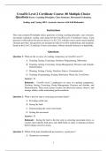 CrossFit Level 2 Certificate Course&colon; 80 Multiple-Choice Questions Focus&colon; Coaching Principles&comma; Class Structure&comma; Movement Evaluation&comma; Scaling&comma; and Cueing 100&percnt; Accurate Answers with Full Rationales