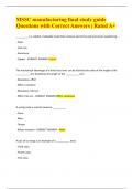 MSSC manufacturing final study guide Questions with Correct Answers &vert; Rated A&plus;