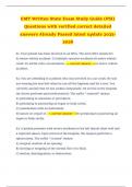 EMT Written State Exam Study Guide &lpar;PSI&rpar; Questions with verified correct detailed answers Already Passed latest update 2025-2026