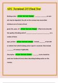 ATC Terminal 215 Final Test &vert;Level Up Your Scores&colon; Exam Questions That Deliver Results