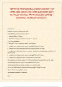 CERTIFIED PROFESSIONAL CODER CODING TEST EXAM 2025 COMPLETE EXAM QUESTIONS WITH  DETAILED VERIFIED ANSWERS &lpar;100&percnt; CORRECT  ANSWERS&rpar; &sol;ALREADY GRADED A&plus;