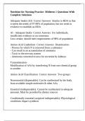 Nutrition for Nursing Practice- Midterm 1 Questions With Complete Solutions