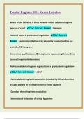 Dental hygiene 101&colon; Exam 1 review Smash That Test&colon; Expert Q&A for Total Exam Domination &vert; Rated A&plus;