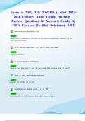 Exam 4&colon; NSG 320&sol; NSG320 &lpar;Latest 2025&sol; 2026 Update&rpar; Adult Health Nursing I Review&vert; Questions & Answers&vert; Grade A&vert; 100&percnt; Correct &lpar;Verified Solutions&rpar;- GCU