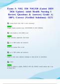 Exam 3&colon; NSG 320&sol; NSG320 &lpar;Latest 2025&sol; 2026 Update&rpar; Adult Health Nursing I Review&vert; Questions & Answers&vert; Grade A&vert; 100&percnt; Correct &lpar;Verified Solutions&rpar;- GCU