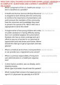 WGU D391 HEALTHCARE ECOSYSTEMS EXAM LATEST VERSION A & B COMPLETE  QUESTIONS AND CORRECT ANSWERS JUST RELEASED