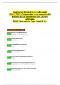 Contractor Exam C-33 Trade Exam &lpar;2024&sol;2025&rpar;&colon;Progressive Assessment with Revised Exam Questions and Correct Answers&comma; 100&percnt; Guaranteed Pass Graded A&plus;&period;