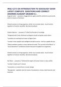 WGU C273 OA INTRODUCTION TO SOCIOLOGY EXAM LATEST COMPLETE  QUESTIONS AND CORRECT ANSWERS ALREADY GRADED A&plus;&period;