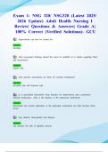 Exam 1&colon; NSG 320&sol; NSG320 &lpar;Latest 2025&sol; 2026 Update&rpar; Adult Health Nursing I Review&vert; Questions & Answers&vert; Grade A&vert; 100&percnt; Correct &lpar;Verified Solutions&rpar;- GCU