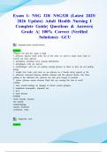 Exam 1&colon; NSG 320&sol; NSG320 &lpar;Latest 2025&sol; 2026 Update&rpar; Adult Health Nursing I Complete Guide&vert; Questions & Answers&vert; Grade A&vert; 100&percnt; Correct &lpar;Verified Solutions&rpar;- GCU