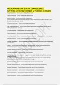 MEDICATIONS LSW & LCSW EXAM &lpar;SOURCE&colon; RAYTUBE&rpar; WITH ALL CORRECT & VERIFIED ANSWERS 