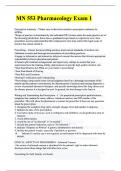 MN 553 Pharmacology Exam 1 questions and answers 2025&sol;2026 latest 100&percnt; correct already graded a&plus;&lpar;excellent score&rpar;