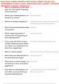 WGU D202 HUMAN GROWTH AND DEVELOPMENT OBJECTIVE ASSESSMENT EXAM LATEST QUESTIONS AND CORRECT DETAILED ANSWERS ALREADY GRADED A&plus;