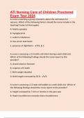 ATI Nursing Care of Children Proctored Exam Test 2025