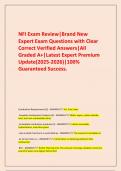 NFI Exam Review&vert;Brand New Expert Exam Questions with Clear Correct Verified Answers&vert;All Graded A&plus;&vert;Latest Expert Premium Update&lpar;2025-2026&rpar;&vert;100&percnt; Guaranteed Success&period;