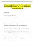 Microbiology Chapter 13&period; Foundations in Microbiology Talaro&comma; 9e Exam With 100&percnt; Quality Answers