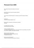 Personal Care AIDE NEWEST 2025&sol;2026 ACTUAL EXAM COMPLETE QUESTIONS AND CORRECT DETAILED ANSWERS &lpar;VERIFIED ANSWERS&rpar; &vert;ALREADY GRADED A&plus;&vert;&vert;BRAND NEW&excl;&excl;