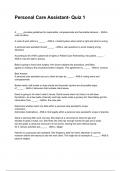 Personal Care Assistant- Quiz 1 NEWEST 2025&sol;2026 ACTUAL EXAM COMPLETE QUESTIONS AND CORRECT DETAILED ANSWERS &lpar;VERIFIED ANSWERS&rpar; &vert;ALREADY GRADED A&plus;&vert;&vert;BRAND NEW&excl;&excl;