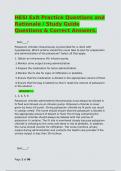 HESI Exit Practice Questions and Rationale &sol; Study Guide Questions & Correct Answers&period;