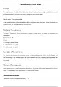 Summary -thermodynamics