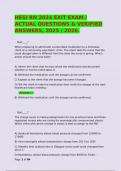 HESI RN 2024 EXIT EXAM &sol; ACTUAL QUESTIONS & VERIFIED ANSWERS&comma; 2025 &sol; 2026&period;