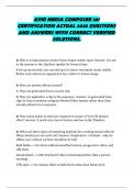 AVID MEDIA COMPOSER 101  CERTIFICATION ACTUAL 2025 QUESTIONS  AND ANSWERS WITH CORRECT VERIFIED  SOLUTIONS