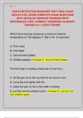 FOOD PROTECTION MANAGER TEST FINAL EXAM  2025 ACTUAL EXAM COMPLETE EXAM QUESTIONS  WITH DETAILED VERIFIED ANSWERS WITH  RATIONALES &lpar;100&percnt; CORRECT ANSWERS&rpar; &sol;ALREADY  GRADED A&plus;&sol; LATEST EXAM&excl;&excl;&excl;