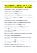 QBM FINAL EXAM UPDATED ACTUAL  QUESTIONS AND CORRECT ANSWERS
