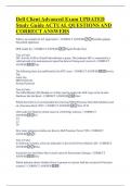 Dell Client Advanced Exam UPDATED  Study Guide ACTUAL QUESTIONS AND  CORRECT ANSWERS