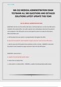 MA 312 MEDICAL ADMINISTRATION EXAM TESTBANK ALL 500 QUESTIONS AND DETAILED SOLUTIONS LATEST UPDATE THIS YEAR