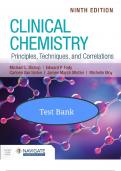 Test Bank for Clinical Chemistry Principles Techniques Correlations 9th Edition by Michael L&period; Bishop