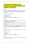 AEM Business Practitioner Exam  UPDATED ACTUAL QUESTIONS AND  CORRECT ANSWERS 