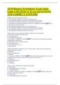 AEM Business Practitioner Exam Study  Guide UPDATED ACTUAL QUESTIONS  AND CORRECT ANSWERS