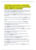 AEM Business Practitioner Exam Study  Guide UPDATED ACTUAL QUESTIONS  AND CORRECT ANSWERS