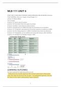 MLB 111 Semester test 2