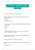 CM 4221 COMPLETE EXAM GUIDE  WITH REVISED QUESTIONS AND  ANSWERS&period; 