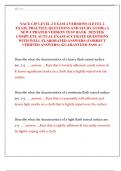 NACE CIP LEVEL 2 EXAM 4 VERSIONS &lpar;LEVEL 2  EXAM&comma; PRACTICE QUESTIONS AND STUDY GUIDE&rpar; A  NEW UPDATED VERSION TEST BANK  2025&sol;2026  COMPLETE ACTUAL EXAM ACCURATE QUESTIONS  WITH WELL ELABORATED ANSWERS &lpar;CORRECT  VERIFIED ANSWERS&rpar; &vert;GUARANTEED PASS A&plus; 