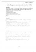  BUS 3510 Unit 1&colon; Management Accounting and the Case Study Method Past mid terms - with solutions
