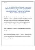 NVCC PSY 200-E43L Exam 2 includes accurate and  verified questions covering general psychology topics  such as learning theories &lpar;classical and operant  conditioning&rpar;&comma; memory processes&comma; developmental  stages&comma; sensation and perception 