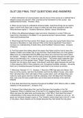 GLST 220 FINAL TEST QUESTIONS AND ANSWERS