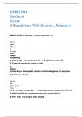 GMS6504 Lecture Exam 2 Questions With Correct Answers