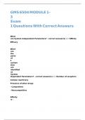 GMS 6504 MODULE 1-3 Exam 1 Questions With Correct Answers
