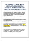 CPPS IHI Practice Exam &vert; Comprehensive 2025 Edition with Verified Answers and Real Exam Questions