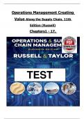 TEST BANK for Operations Management Creating Value Along the Supply Chain&comma; 11th Edition by Russell and Taylor Verified Chapters 1-17&comma; Complete