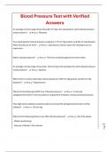 Blood Pressure Test with Verified Answers