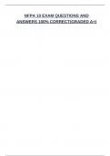 NFPA 10 EXAM QUESTIONS AND ANSWERS 100&percnt; CORRECT&lpar;GRADED A&plus;&rpar;